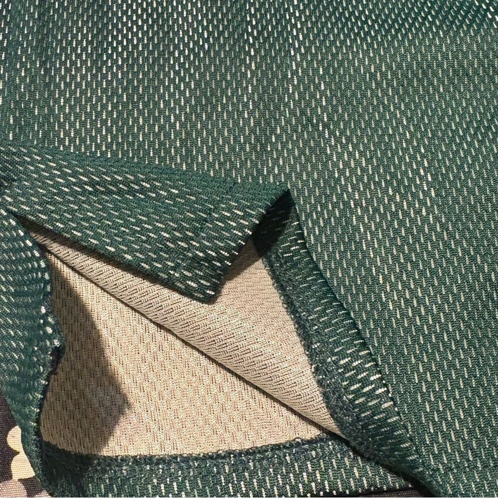 Vintage CLAUDIO NUCCI Green Shimmer Mesh Button-Up Men’s Shirt SZ XL - Picture 4 of 6